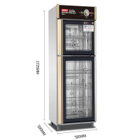 乐创(lecon) 商用多功能热风循环消毒柜LC-J-XD420D 双门 400L