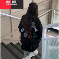 YIBUSHENG美式复古oversize短袖t恤女潮牌欧美高街chic港味半袖上街