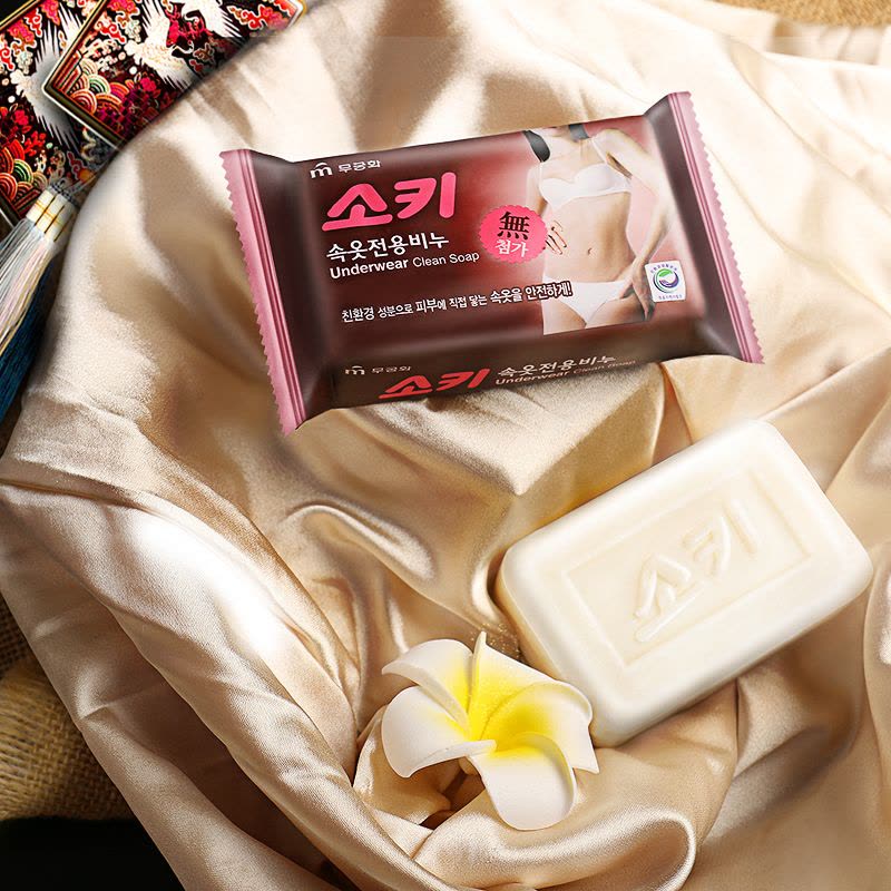 無瑾花 韩国进口 女士内衣洗衣皂 肥皂 150g*4块[6910153]图片