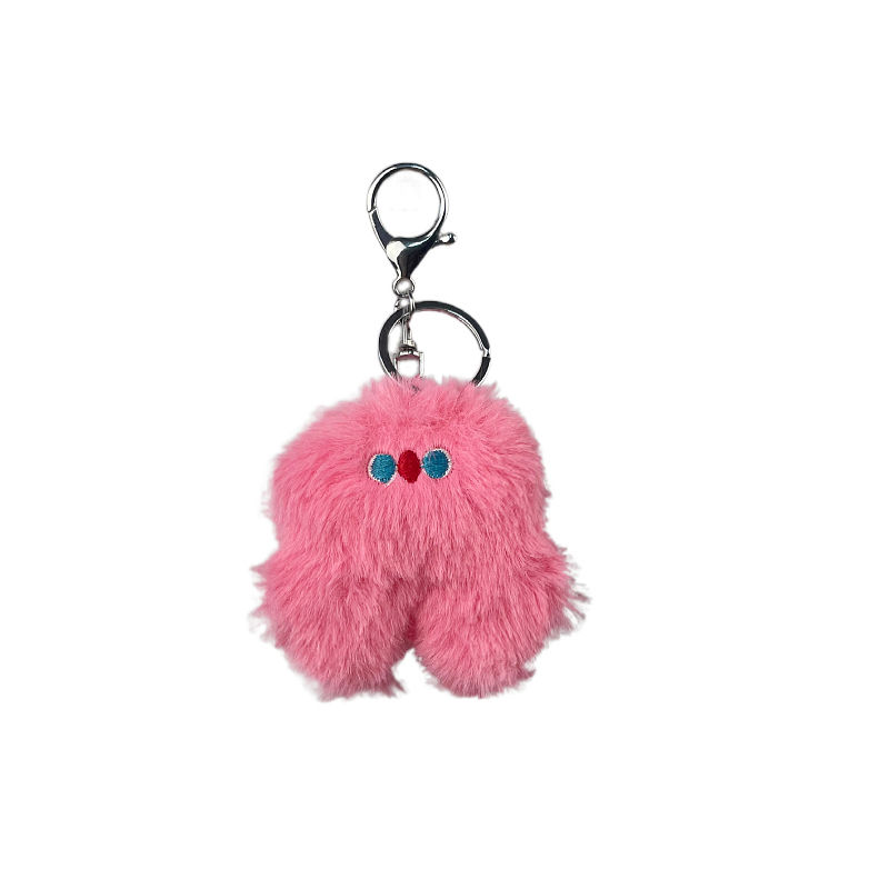 粉色 粉笨笨挂件公仔罗渽民同款可爱小怪兽毛绒玩偶挂饰书包钥匙扣