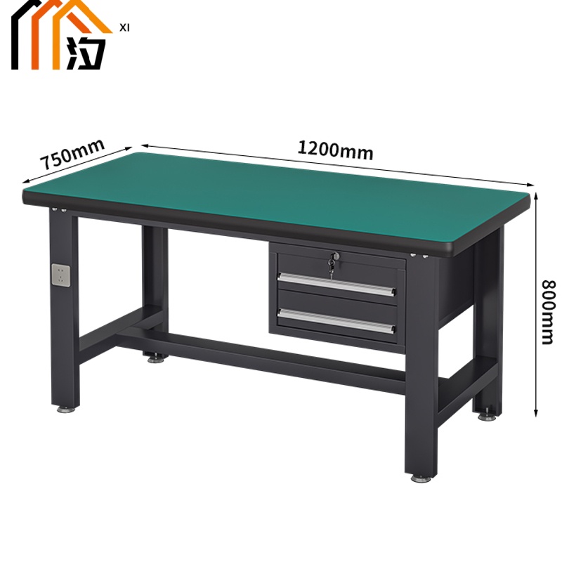 汐防静电钳工工作台 钳工桌120cm张