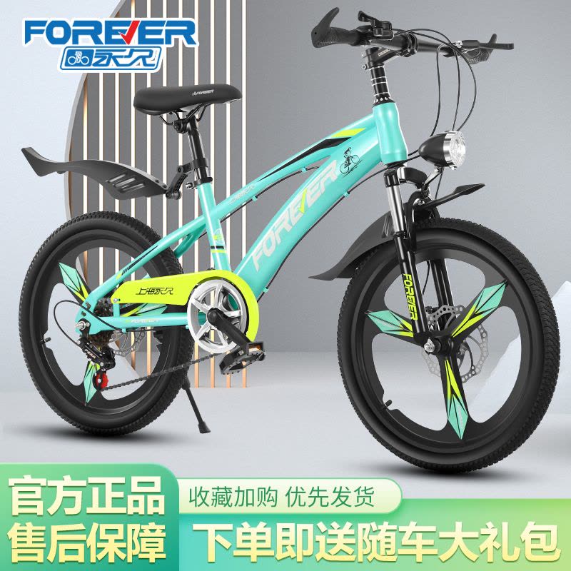 永 久儿童自行车18/20/22寸山地车男女孩单车中小学生赛车8-16岁脚踏车奇客童车图片