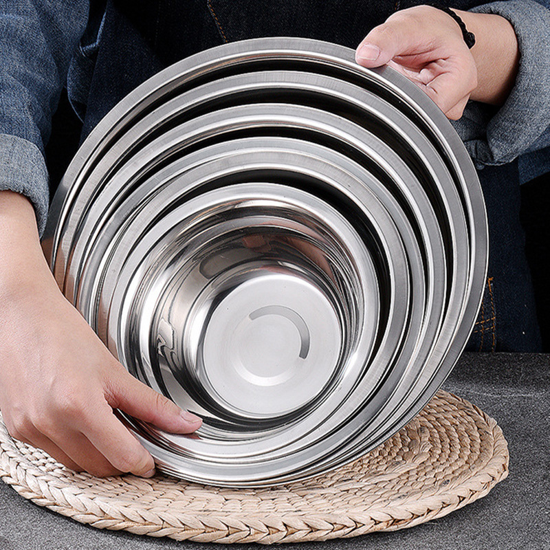 瓦图 不锈钢搅拌盆 汤盆 汤碗 菜盆 打蛋盆 调料盆 26cm 5个装