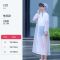 雨衣长款全身单人男女款时尚透明防暴雨电动电瓶车自行车成人雨披 白色加长[双帽檐+加长遮脚+挡水片] M