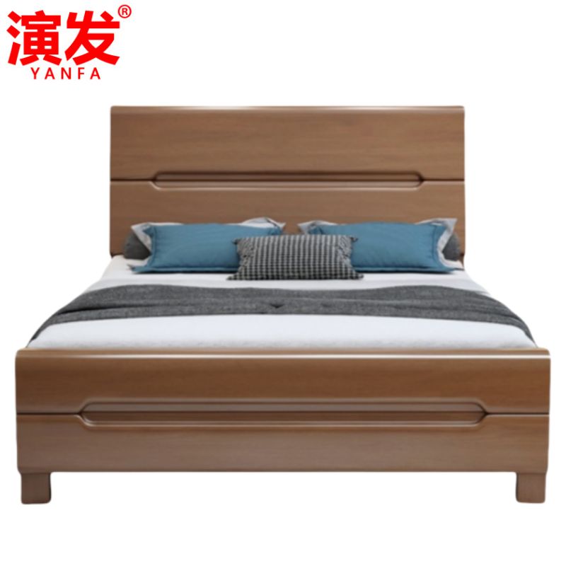 演发 实木床 1.8米 张高清大图