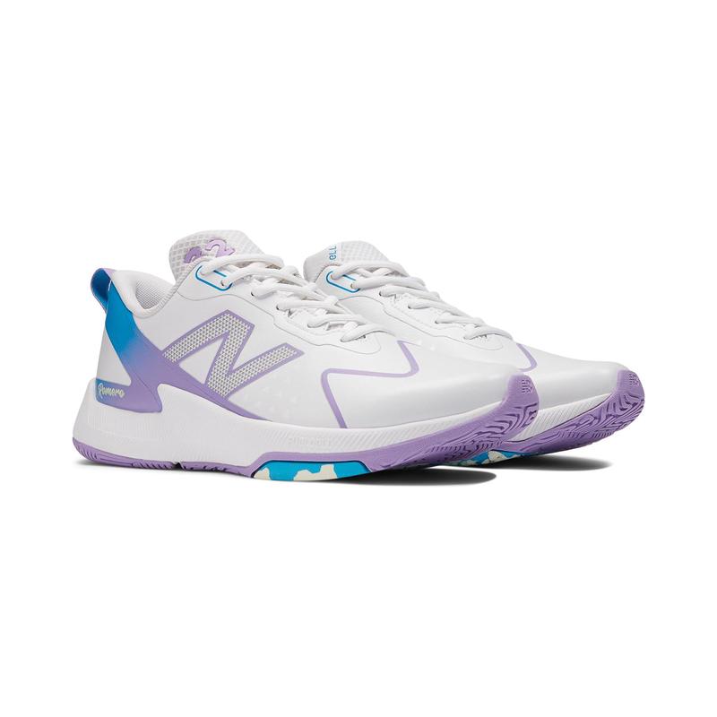 新百伦(New Balance)女棒球鞋轻便缓震透气舒适耐磨户外运动鞋 White/Purple_Fade 43