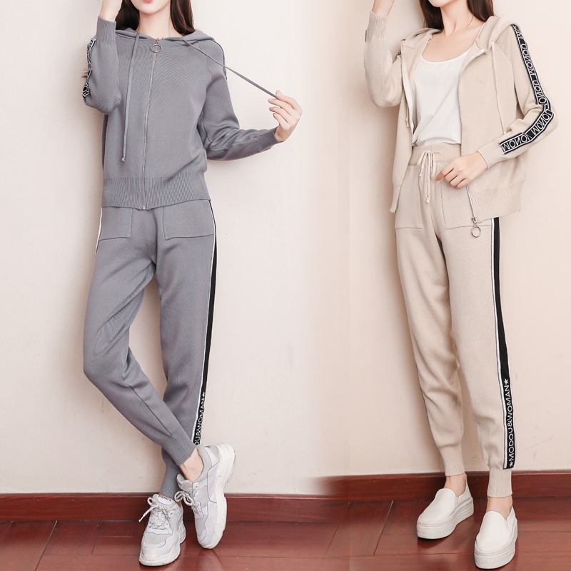 时尚运动服套装2018秋装新款女装韩版修身女裤卫衣春秋休闲两件套