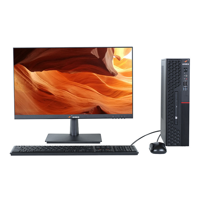 大唐高鸿 商用台式电脑 HF500SA 23.8寸(D2000 8G 256G Radeon 520 1G DRW 统信系统)高清大图