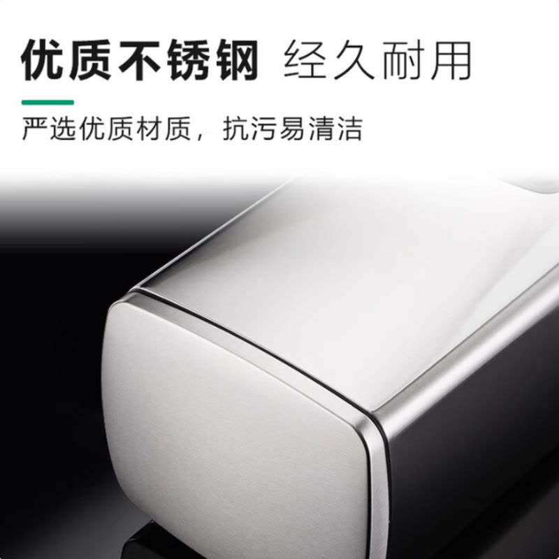 茶渣收集桶干湿分离不锈钢轻奢过滤茶水桶办公室茶具排水废水桶 脚踏式 银色 30L 茶渣桶+30L脚踏桶图片