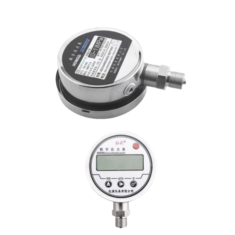 红旗 数字压力表数显压力表 YS-100 0-1MPA 块高清大图