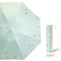 天堂三折黑胶唯美浪漫樱花折叠遮阳两用晴雨太阳伞33633E 单个装
