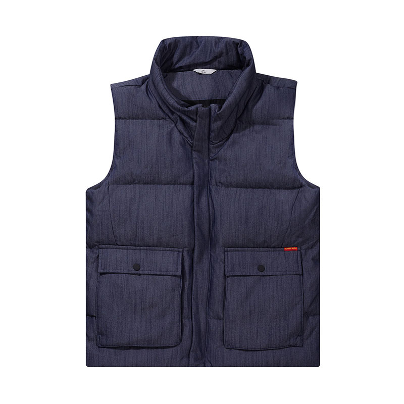 蒙洛里克马甲男士秋冬季2023新款外穿羽绒棉背心坎肩潮流工装牛仔马夹2198