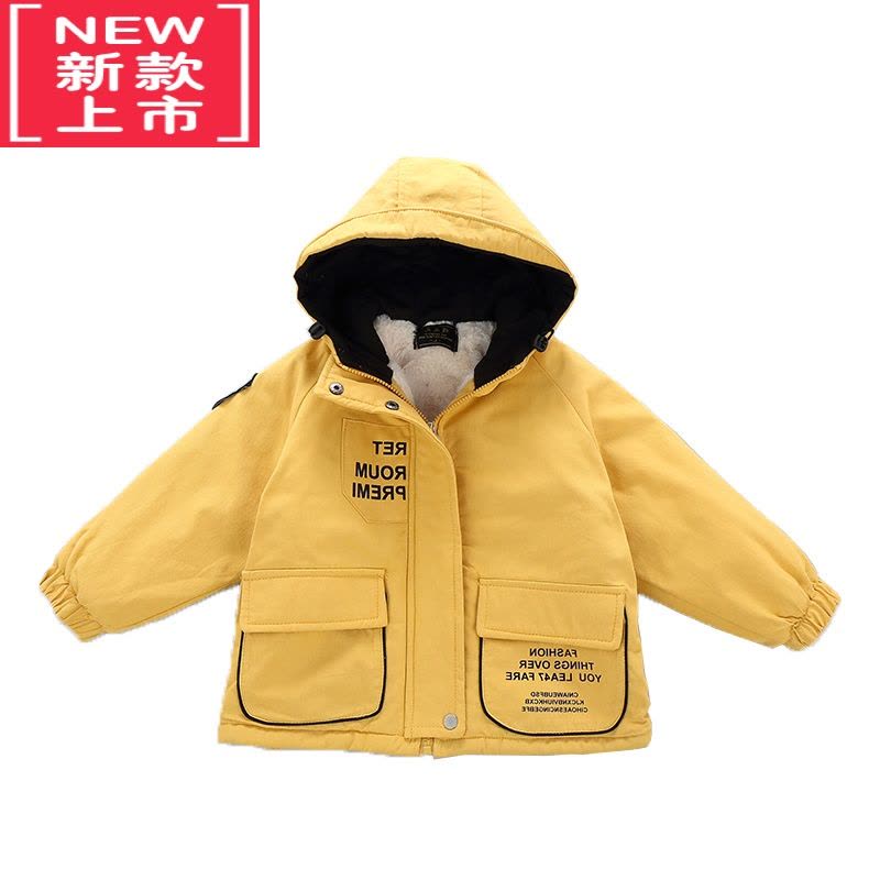 可莉允香港男童棉衣秋冬装派克服2022新款儿童加绒棉服帅气小男孩外套潮图片