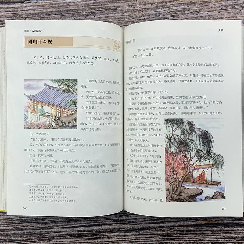 [正版] 图解人间词话 中国古诗词 国学经典书籍人生三境界 中国古典文学 原版原著诗词鉴赏当代文学 近代盛名的词话