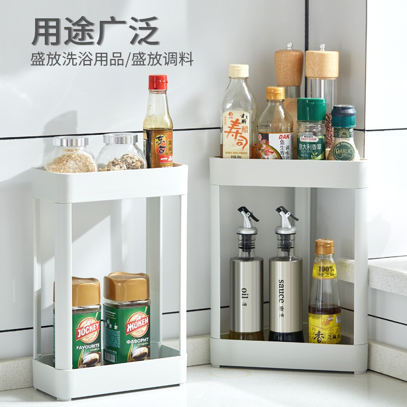 卫生间三角置物架塑料浴室厕所洗漱台墙角收纳架洗澡间三角架 三维工匠 方型白色(厨卫两用)储物架