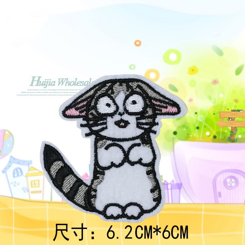 卡通布贴动漫甜甜私房猫特色布贴衣服补丁贴起司猫带背胶