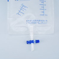 一次性使用引流袋集尿袋1000毫升防逆流家用老人锥形接头引流接尿收集袋 1000毫升引流袋