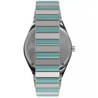 Timex 女士石英防水mm渐变蓝盘两tone不锈钢腕表