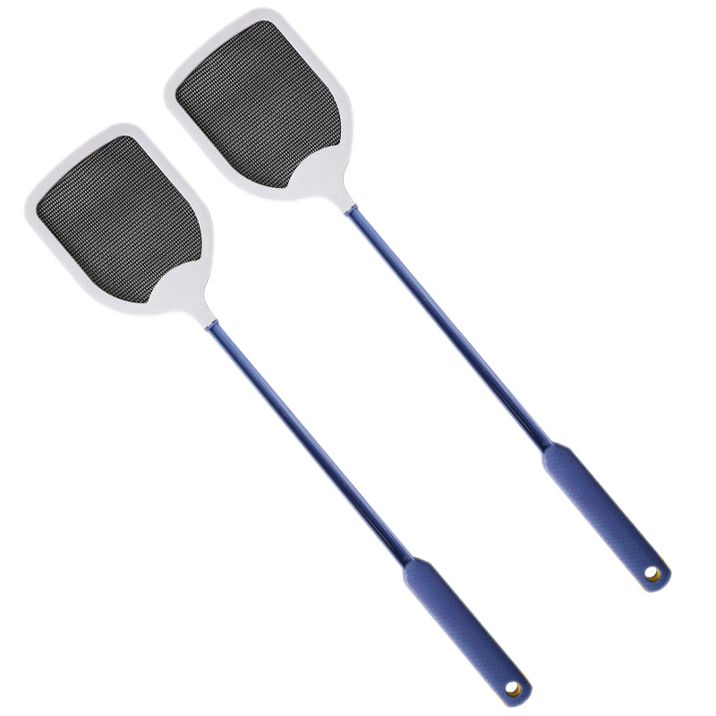 震奇国家专利苍蝇拍不烂塑料加厚加长柄家用夏季手动灭蚊子拍非电神器 震奇苍蝇拍6个装[3粉+3灰]高清大图