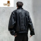 YANXU痞帅机车皮衣夹克男2023新款街头复古港风潮牌嘻哈感翻领外套