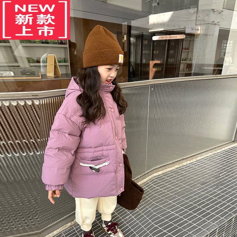 可莉允女童加绒卫裤2022冬季新款儿童加厚休闲裤宝宝保暖束脚裤保暖裤图片