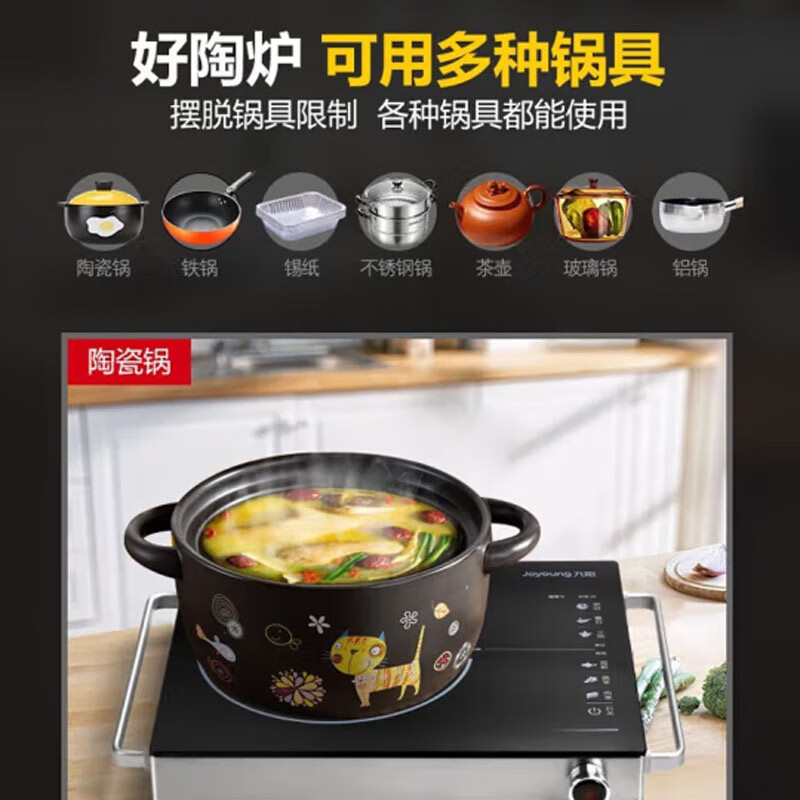 九阳(Joyoung)H22-H3-B1电陶炉家用多功能低辐射2200W大功率定时高清大图