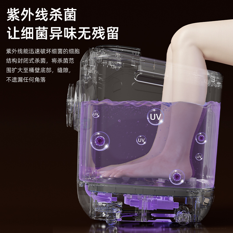海尔(Haier)足浴盆HQY-J851H电动滚轮 冲浪按摩 紫外杀菌高清大图