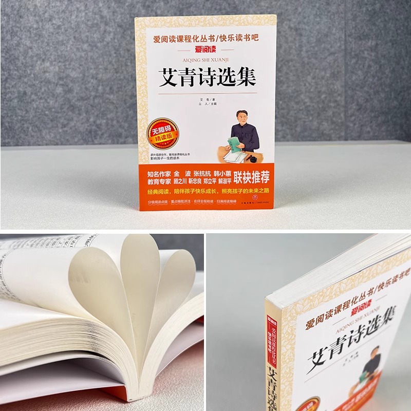 艾青诗选集 [正版]艾青诗选集原著 九年级上册课外阅读书籍 适合初中生看的课外书必读初中初三9上名著诗集四年级小学生现代高清大图