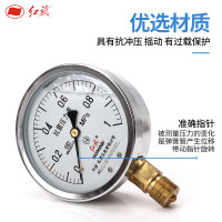 红旗 耐震压力表 YTN-60 0-2.1Mpa 径向压力表 国标