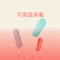 babycare婴儿勺子宝宝硅胶软勺收纳盒外出便携式新生儿辅食勺收纳 莫珊粉 2175