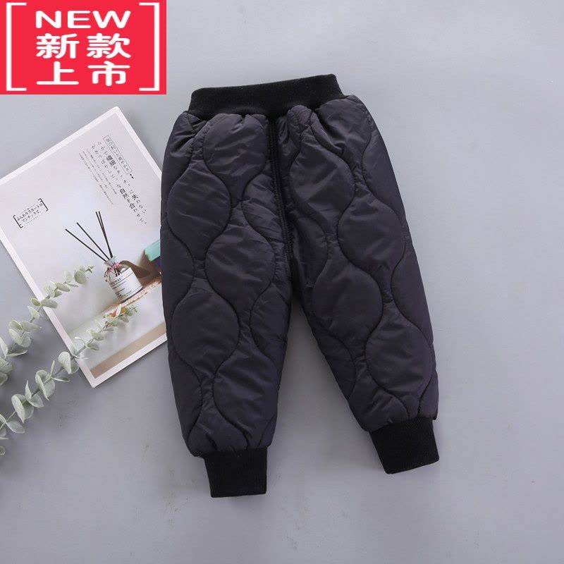 可莉允宝宝裤子加绒加厚婴幼儿冬装保暖裤羽绒棉裤儿童高腰护肚脐男童女图片