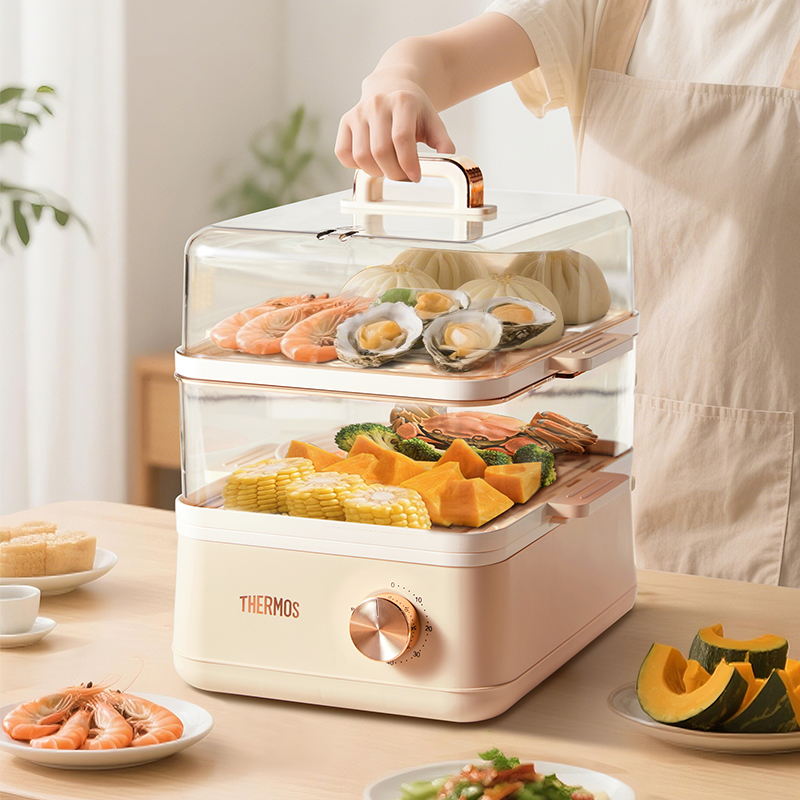 膳魔師(THERMOS) 香槟金电蒸锅(12L) EHA-4411A