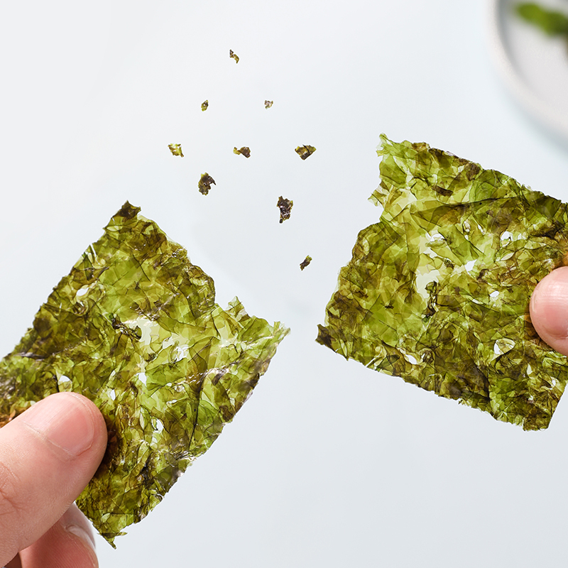 苔之乐即食岩烧海苔片烧烤味2g*8包独立袋装办公室休闲零食即食烤紫菜片儿童孕妇