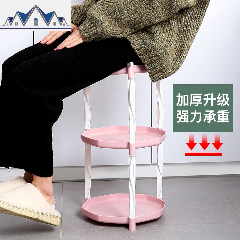 塑料厨房置物架落地多层家用品储物框加厚收纳架放水果蔬菜篮架子 三维工匠高清大图