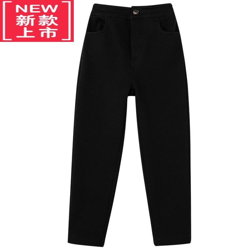 可莉允童装22冬季新品墙推黑科技炬保暖奥利绒亲子高弹力休闲牛仔裤保暖裤图片