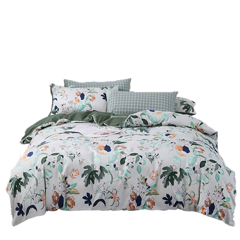 天琴床品四件套230*250cm柔软舒适绿野仙踪银离子抗菌TQ-T130高清大图