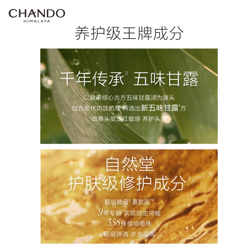自然堂(CHANDO)敏感头皮护理洗发套装控油止痒蓬松女生日礼物 敏感保湿洗发露550ml1瓶