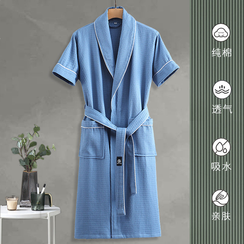 浴袍吸水速干男女士春夏酒店通用睡袍春秋薄款浴衣高清大图