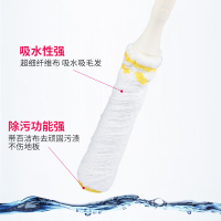 好媳妇拖把懒人免手洗旋转纤维棉线拖把不锈钢家用手拧水伸缩墩布 拧水拖-白色