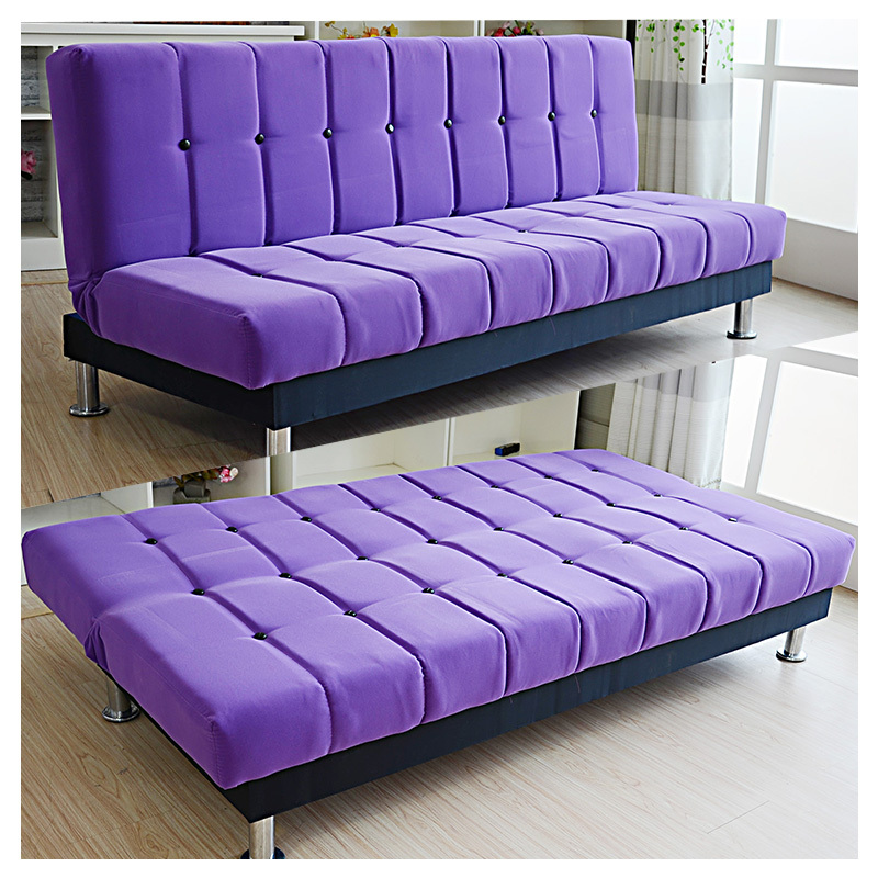 沙发小户型懒人沙发床经济型清仓两用布艺床简易折叠沙发床定制 紫色