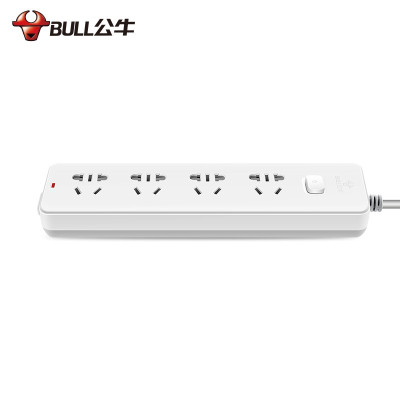 公牛(BULL)GN-410 新国标4插位 总控 插板插座插排 1.8米线