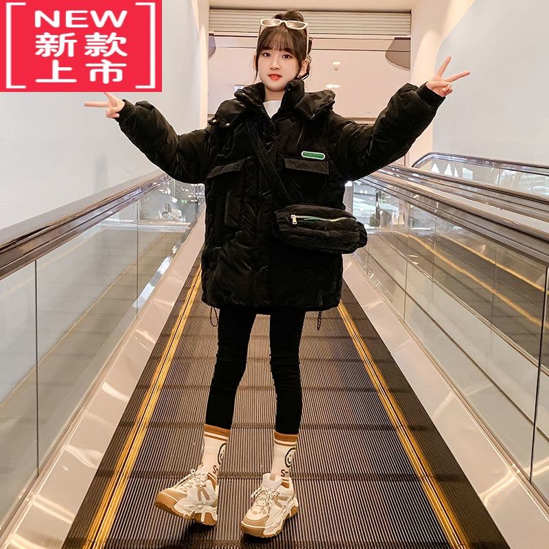 可莉允女童冬装棉衣2022年新款儿童羽绒棉服女大童加厚洋气冬款棉袄外套图片