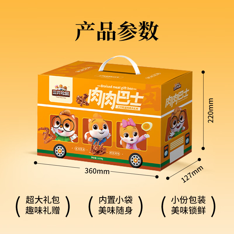 三只松鼠肉肉巴士红款1008g(特价)高清大图