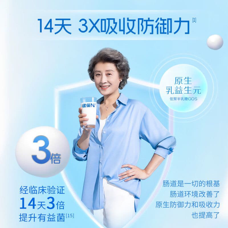2盒雀巢N3亲体奶全脂奶粉生牛乳益生元乳糖不耐适用750g图片