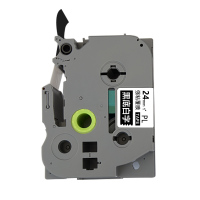 艾洁 标签带24mm黑底白字PL-355 适用兄弟 PT-1010;1100CH;1280;TZe-355标签机色带