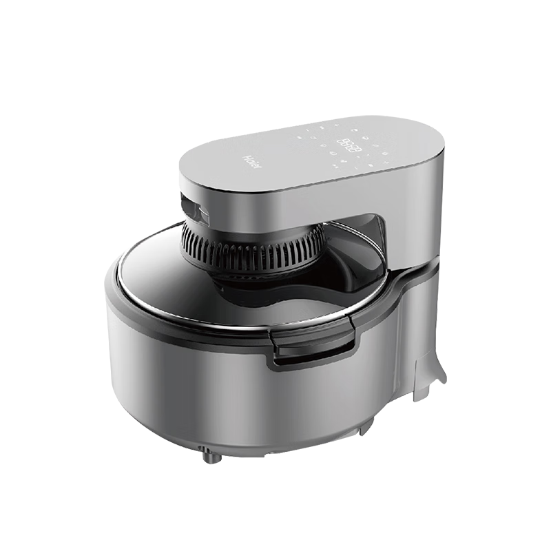 海尔 空气炸锅4.5L多功能可视光波加热无油电炸锅大功率360°热风循环智能电子触控 HA-E45DKS高清大图