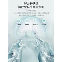 南极人小型迷你洗衣机婴儿童单筒桶家用半自动内衣裤洗脱一体宿舍 7.5KG[蓝光纳米]赠沥水篮 白色