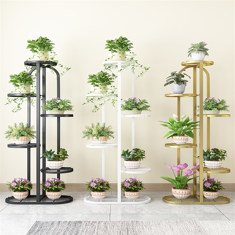 花架子古达铁艺客厅室内阳台装饰落地式多层花架置物架绿萝简约花盆架