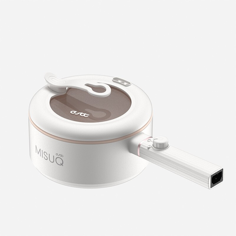 都市太太米思奇电煮锅宿舍学生多功能家用电炒一体电热火锅小型煮面小电锅 白色DSZG-8001