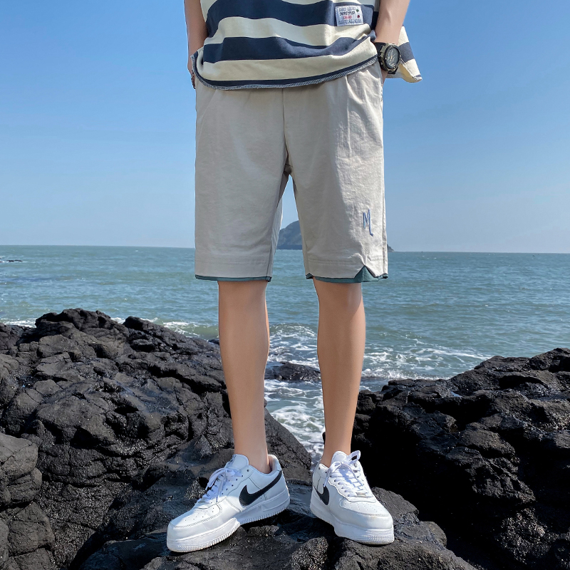 渠男士短裤外穿2020新款五分裤夏季运动中裤潮流宽松沙滩休闲裤子男jc